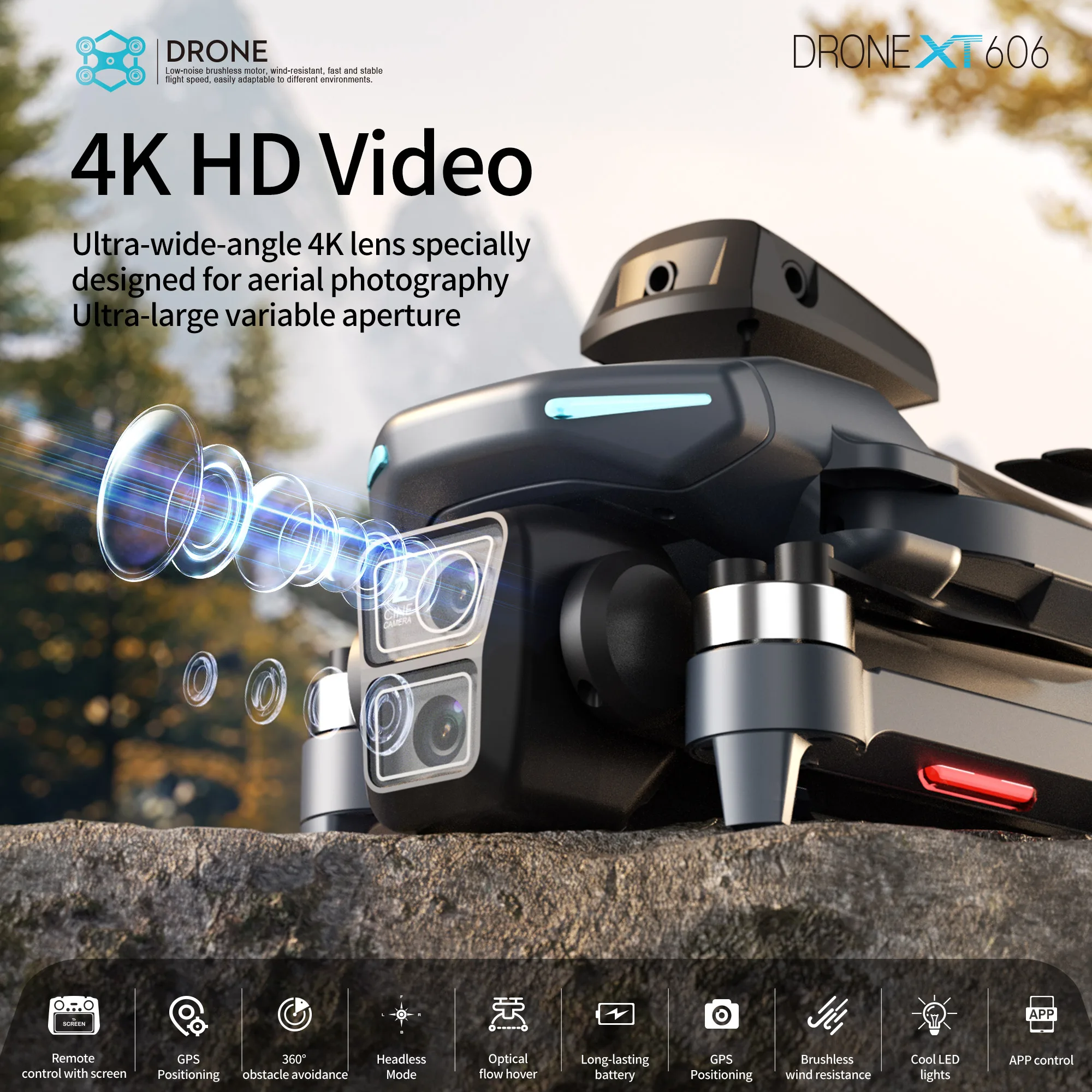 Original XT606 Drone Professio - Drone Gps Rc Tt36 recension och pris