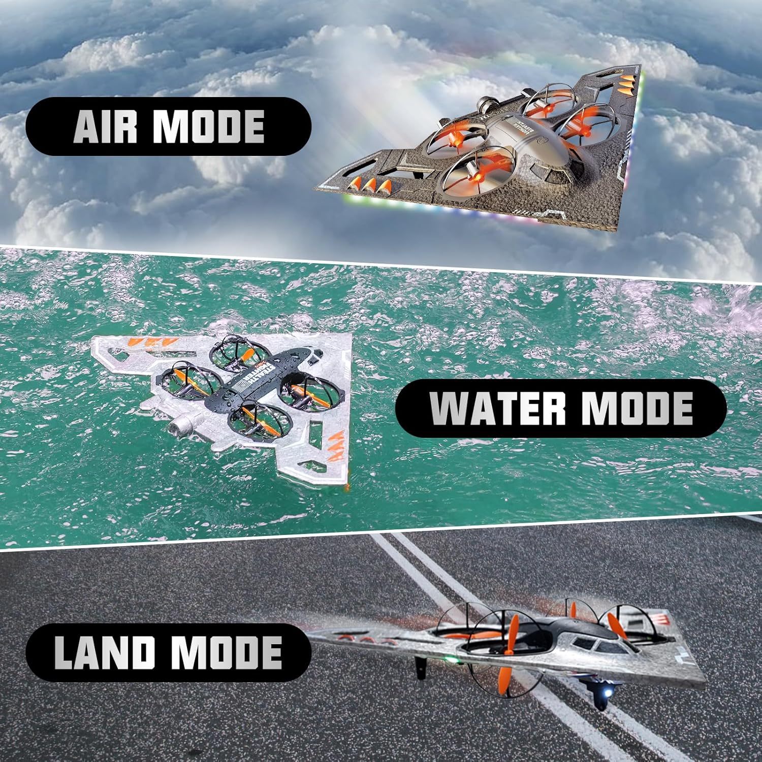 3-in-1 RC Jet Plane, Remote Co - Drone Rc Fighter Jet recension och pris