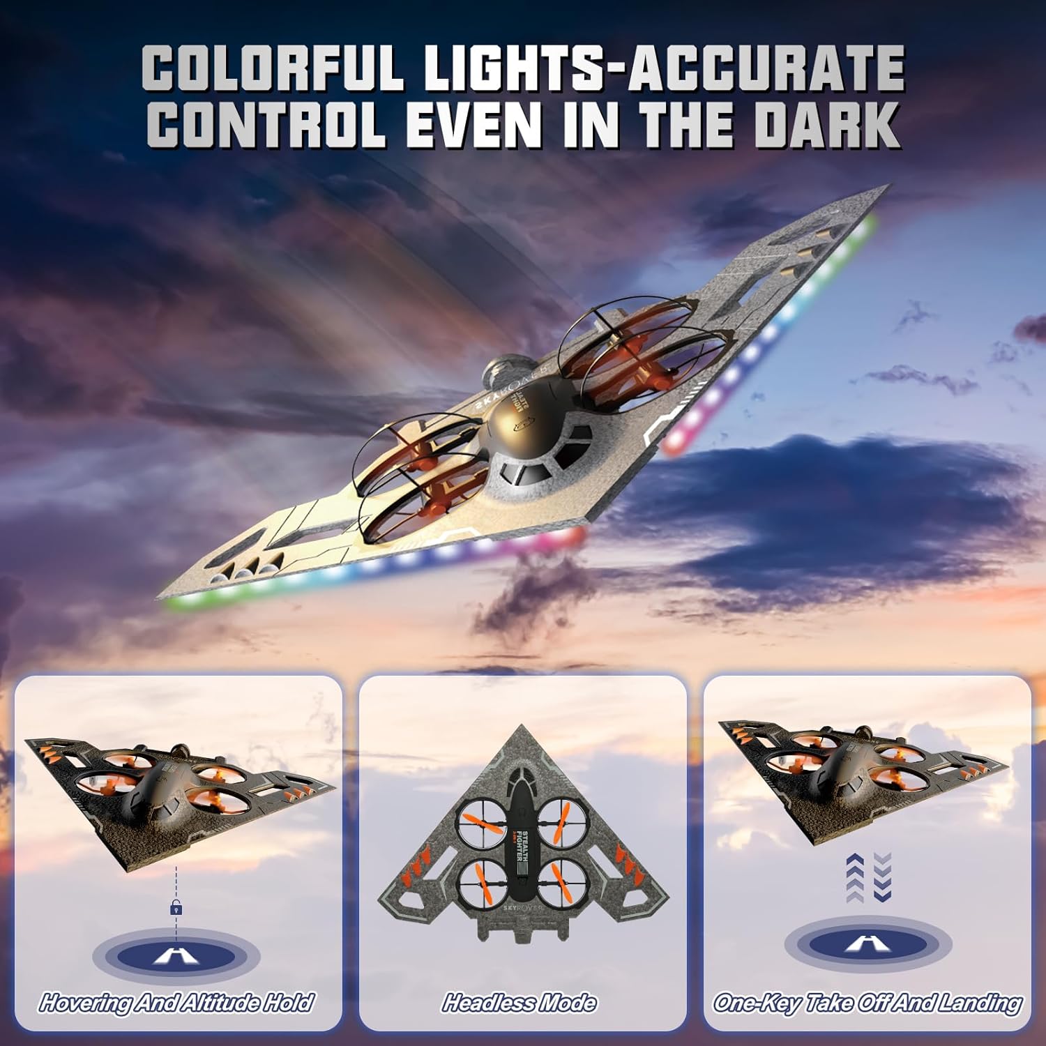 3-in-1 RC Jet Plane, Remote Co - Drone Rc Fighter Jet recension och pris