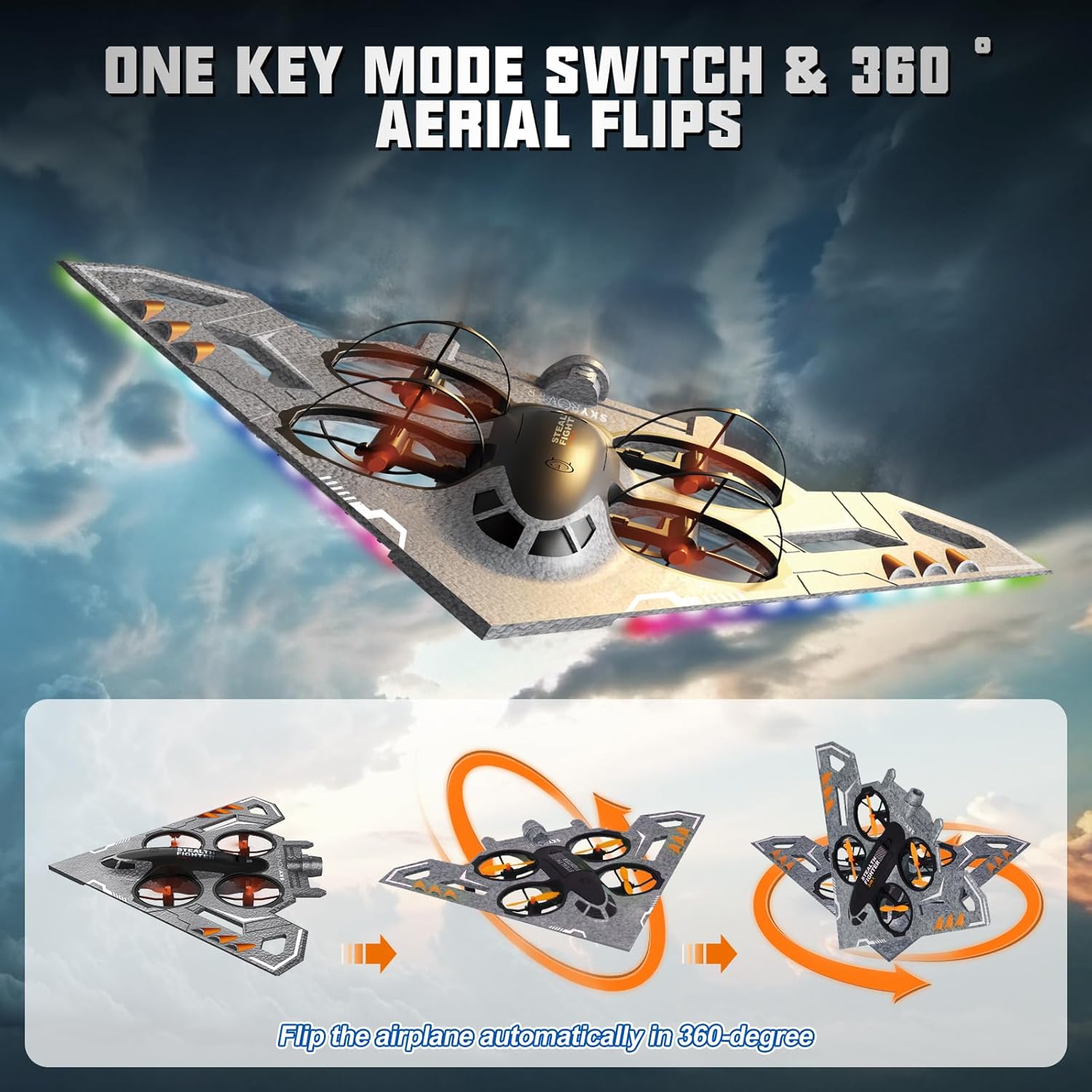 3-in-1 RC Jet Plane, Remote Co - Drone Rc Fighter Jet recension och pris