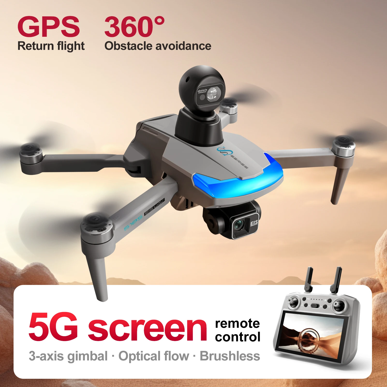 S185 Professional Drone 2.7K H - Drone Gps Rc Tt36 recension och pris