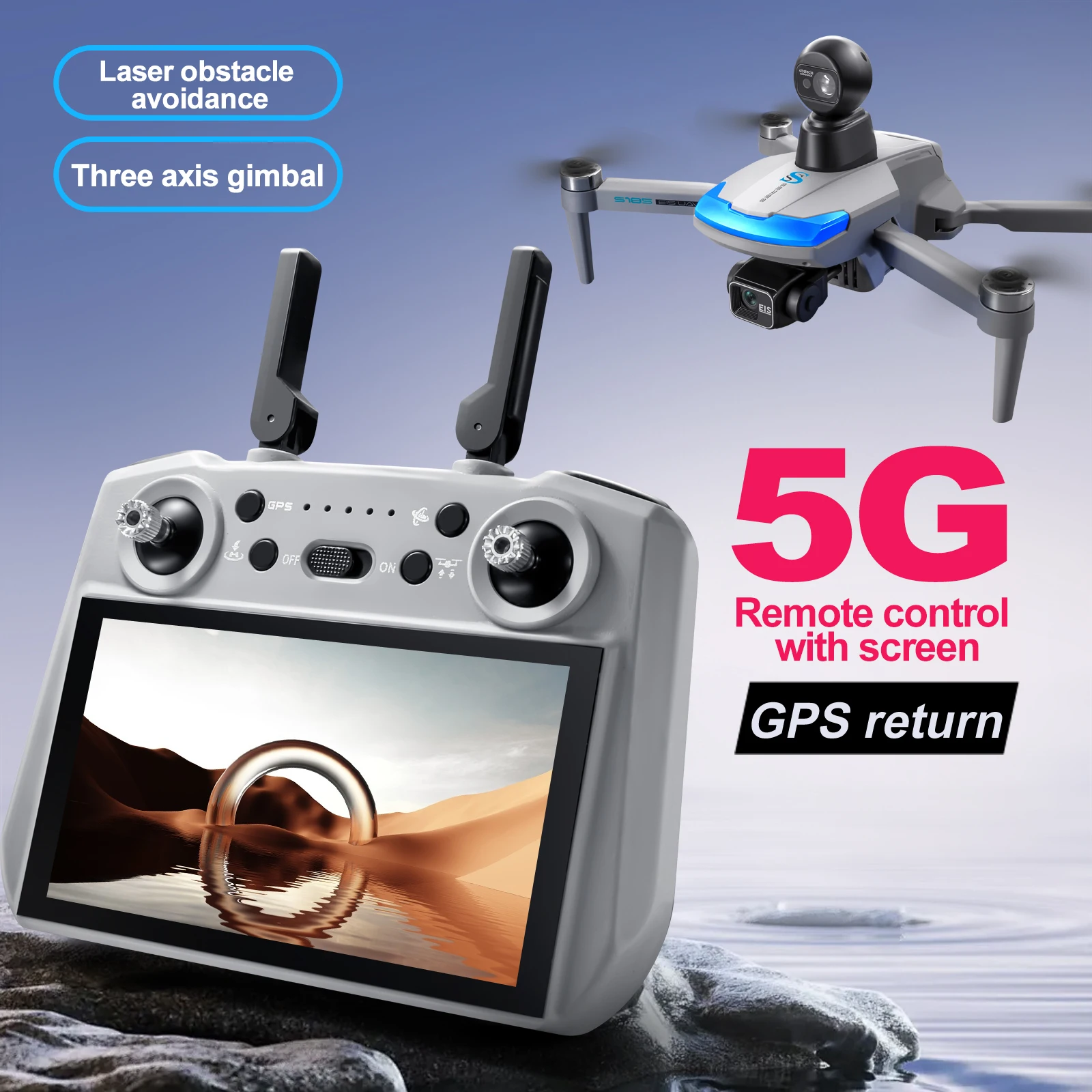 S185 Professional Drone 2.7K H - Drone Gps Rc Tt36 recension och pris