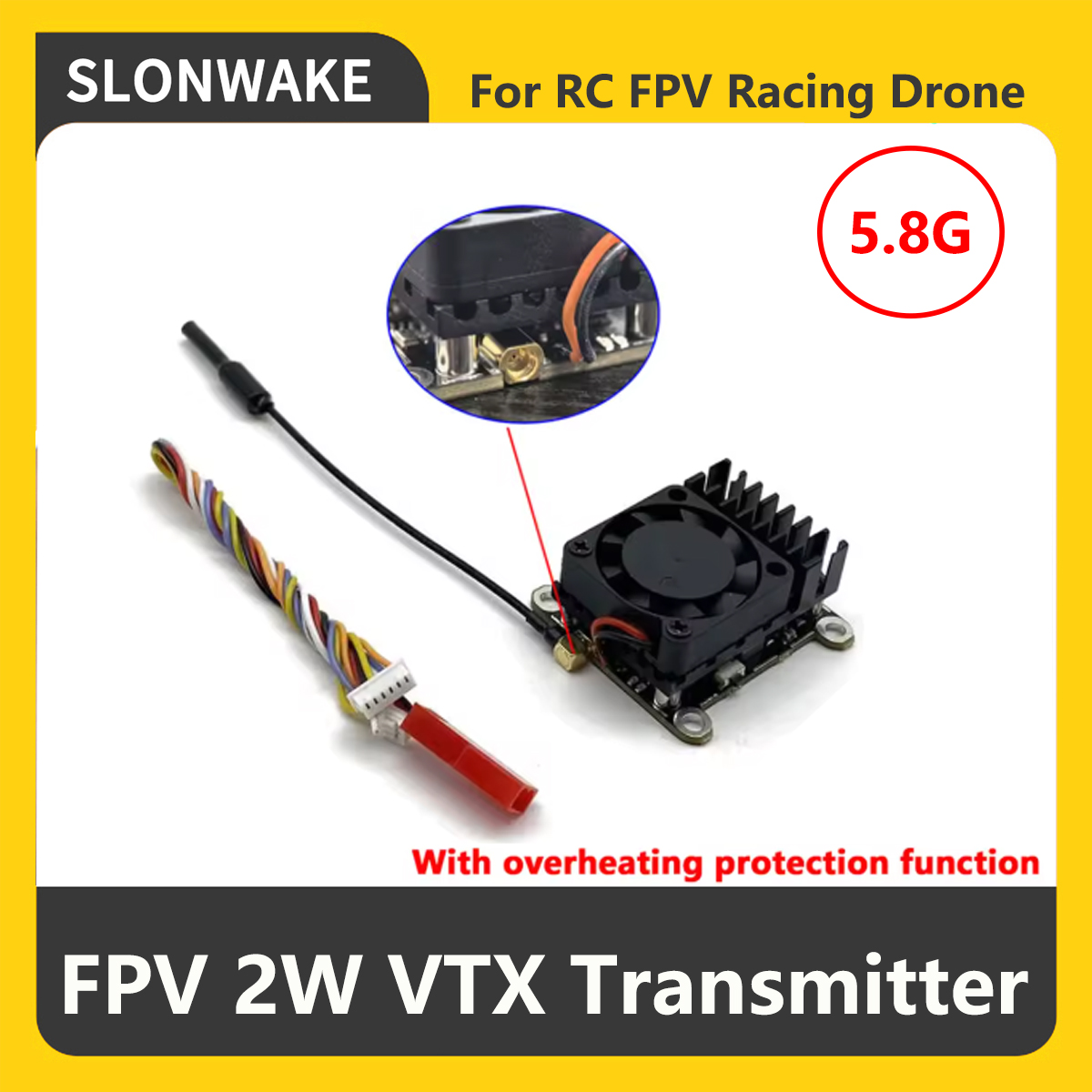 SLONWAKE 5.8G 2000mW FPV VTX T - Drone Rc Camera recension och pris
