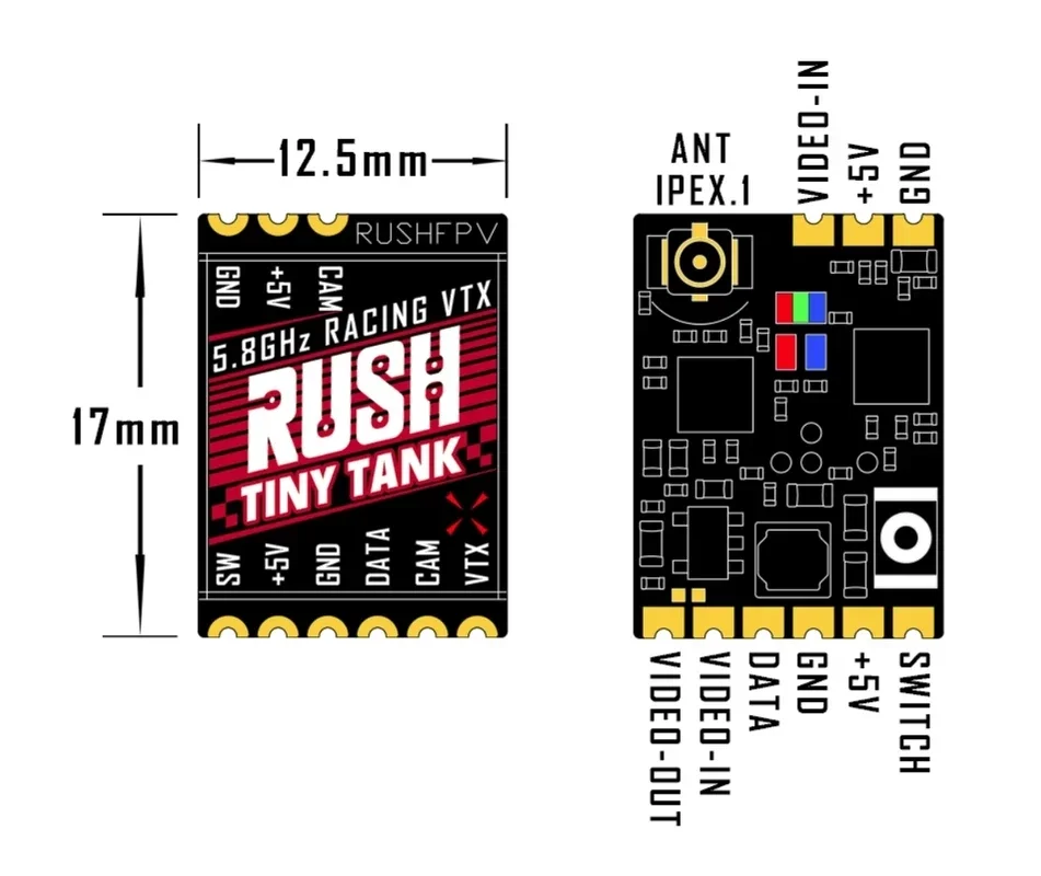 RUSHFPV Tiny Tank VTX 5.8GHz 3 - Analog Fpv Transmitter recension och pris