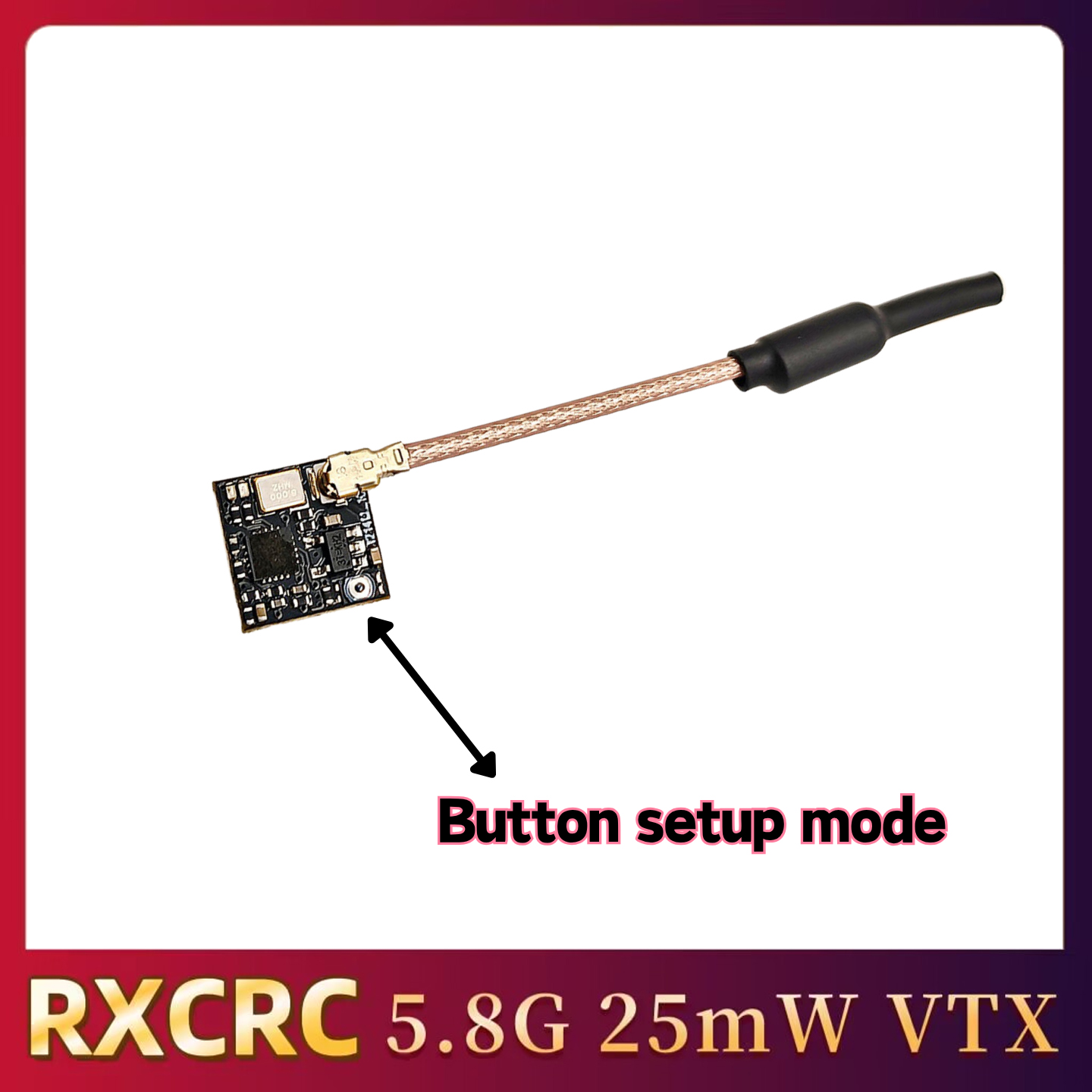 RXCRC 5.8GHz 48CH FPV 25mW Ana - Analog Fpv Transmitter recension och pris