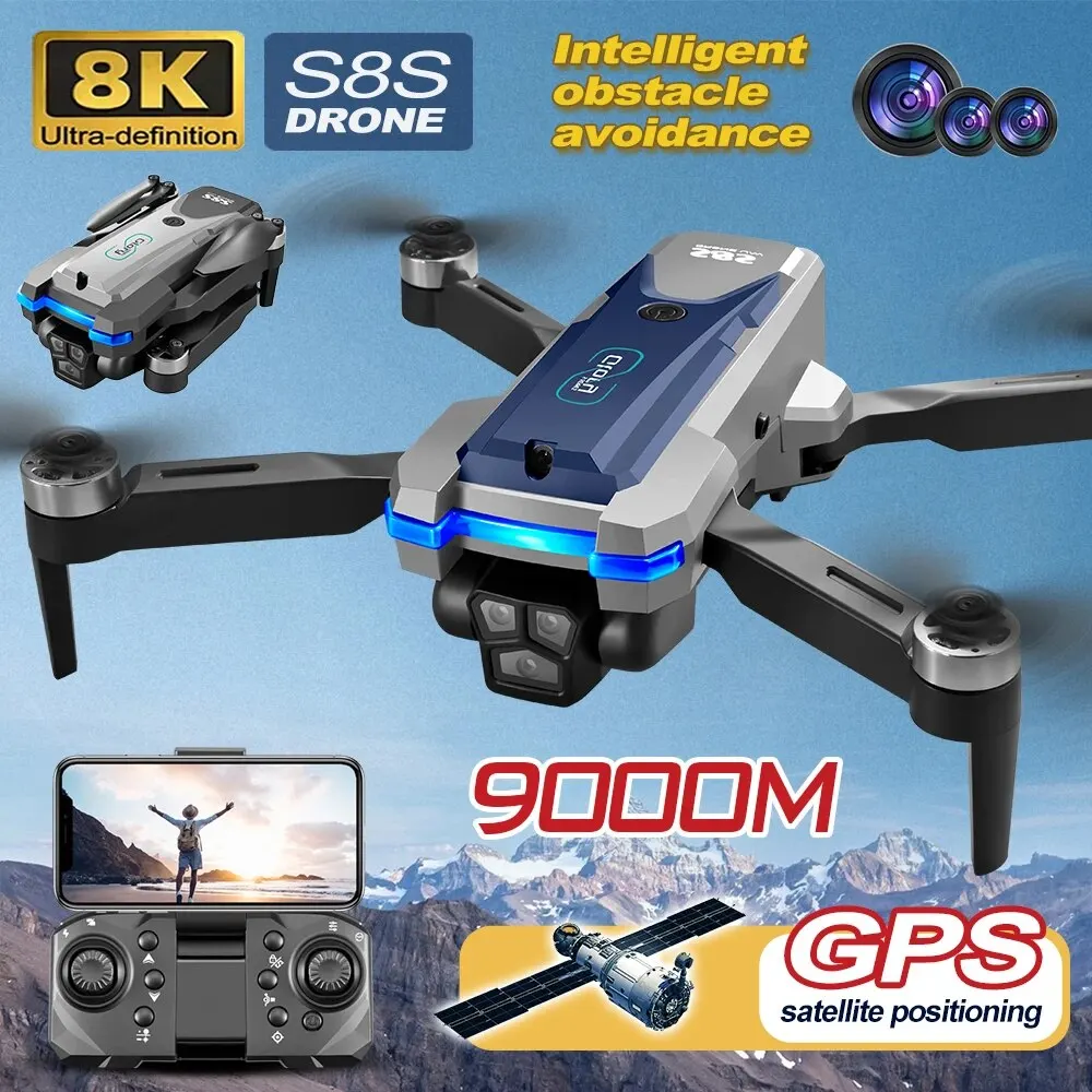 S8S GPS Drone 5G Wifi 8K HD Du - Drone Gps Rc Tt36 recension och pris